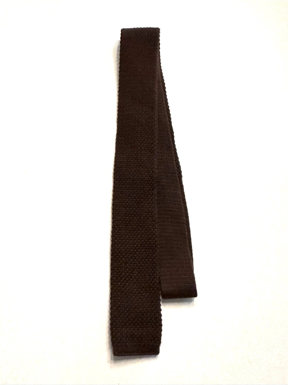 Vintage Classic Brown Knit Tie for Men Cotton